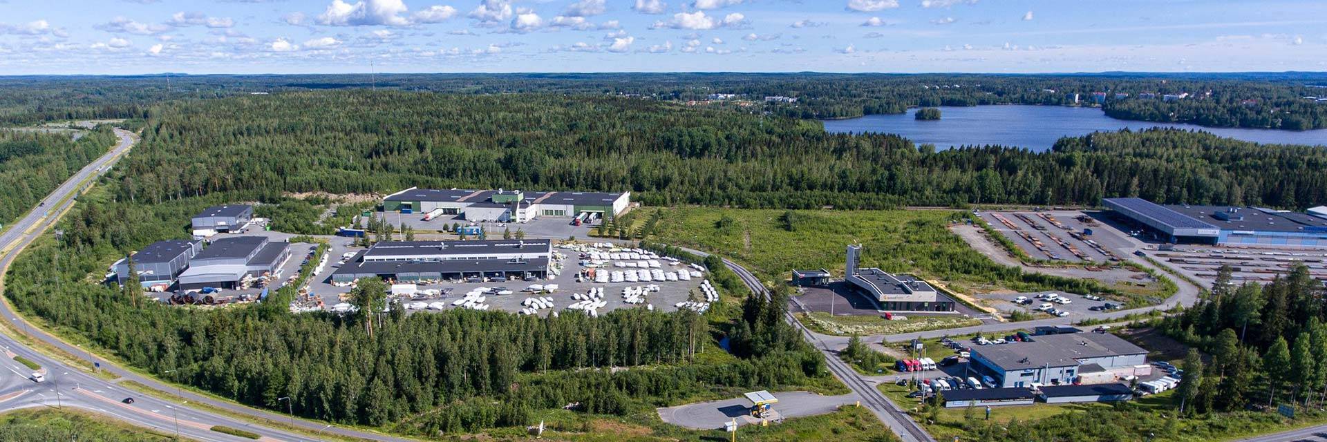 Ilmakuva Valkeakosken yritysalueesta