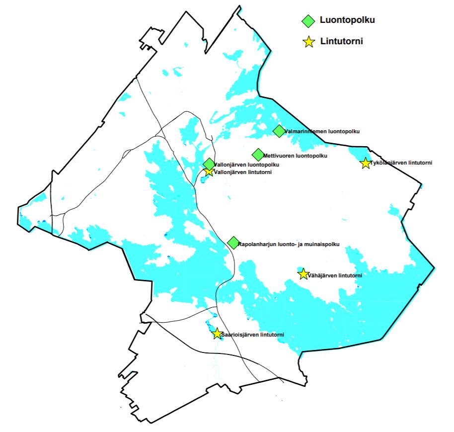 valkeakoski kartta google Lintutornit | Valkeakosken kaupunki